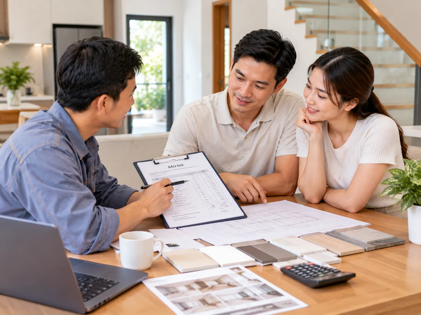 Tư vấn báo giá và thống nhất hạng mục thi công